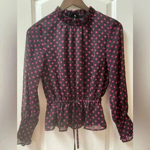 Ann Taylor Polka Dot Blouse